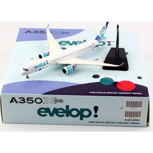 1:400 Alloy Collectible Plane Gift JC Wings XX4159 Evelop Airlines Airbus A350-900XWB Diecast Aircraft Model EC-NBO With Stand