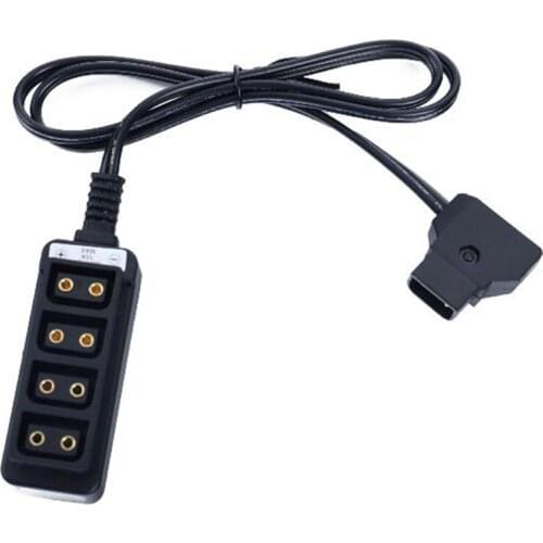 Male D-Tap B Type Power Tap to 4-Port Female D-Tap P-Tap Hub Adapter Splitter for Photography Power