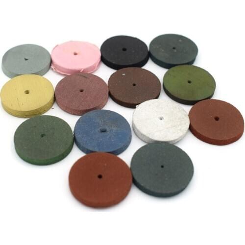 14PCS Jewelry Polishing Flat Round Wheels Fits Dremel Tools Grinding Sanding Rotary Tool Accessory Set 22MMX2MM Mixed Color