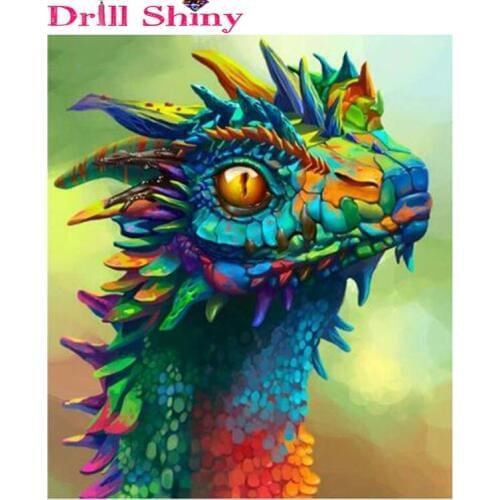 NEW Arrival diy diamond embroidery dragon monster diamond painting cross stitch full Square mosaic rhinestone embroidery