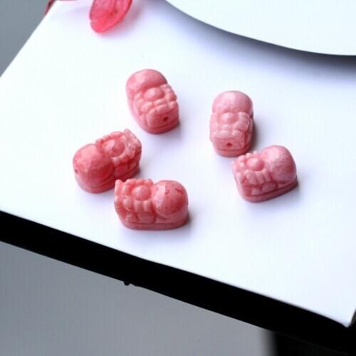 One pcs pink Rhodochrosite brave troops pendant FPPJ wholesale beads nature