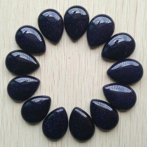 Wholesale 20pcs/lot trendy good quality blue sand stone water drop CAB CABOCHON teardrop beads 25x18mm for jewelry making free