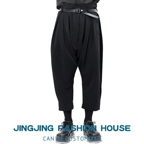 S-6XL!!2021Spring/Summer/AUTUMN 2021 Mens Black Casual Pants Nine Cent Pants Harlem Pants Low Rank Pants