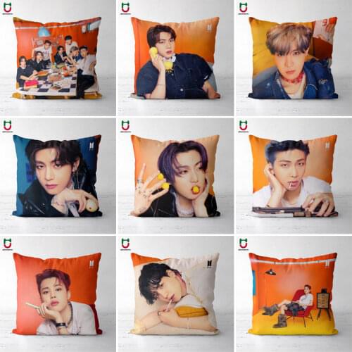 Kpop Cushion Kpop Pillowcase Butter version 1 JK SUGA JINMIN JIN V Cushion Cover Square Poszewka 40x40CM 45x45CM