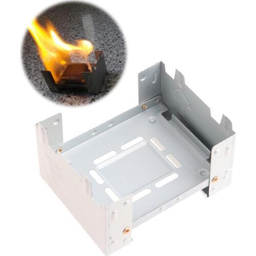 Portable Outdoor Cooking Camping Foldable Solid Alcohol Wax Stove Lightweight