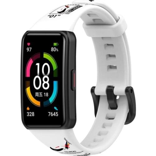 Silicone Strap For Huawei Band 6 Strap Replacement Watchband For Honor Band 6 Strap Adjustable Watchbands