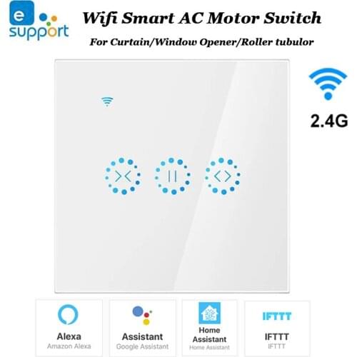 Wifi eWelink Smart Curtain Switch AC Motor Controler Alexa Home Assistant Google Set open ratio Garage controler