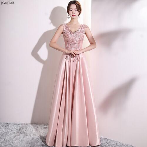 Vestido rosa madrinha new taffeta lace crystal sexy V neck A line pink burgundy bridesmaid dresses long wedding guest dress