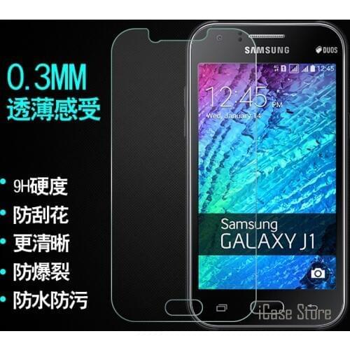 0.26mm 9H tempered glass For Samsung Galaxy J1 J100 J100F 4.3inch screen protector protective guard Cover film Strong Package