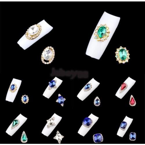 10Pieces 3D Rhinestone Jewelry Nail Art Charms Glitter Manicure Tips Phone Case Decoration DIY