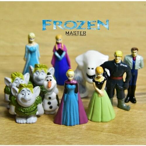 11pieces/lot 2.5-4cm Disneys original egg twist Isanna snow frozen treasure Mini Doll model toys