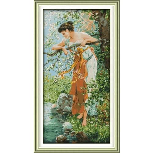 14/16/18/27/28 The Charm of Spring Counted Cross Stitch Chinese Cross Stitch Kits for Embroidery Home Decor Needlework