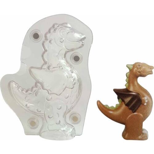 3D dinosaur Shape Polycarbonate chocolate Molds Without magnet PC Chocolate Mould for Baking Candy Cake Decorating Pastry Tool
