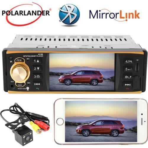 4.1 inch 1 One Din Car Radio Audio Stereo AUX FM USB Mirror Link Autoradio Steering Wheel Control Car Radio Audio Stereo Bluetoo