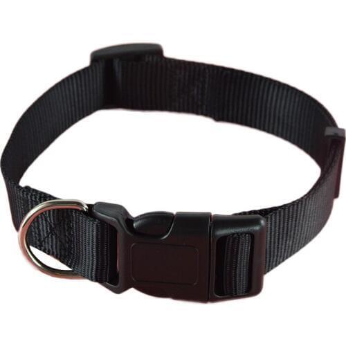 5Pieces/Lot) High Quality Adjustable Nylon Pet Neck Strap Solid Color Dog Pet Collar with Buckle