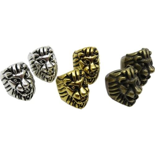 5PCS Ancient silver gold bronze Hair Braid Dreadlock Beads rings tube ring beard beads DIY Hair Styling Accessories