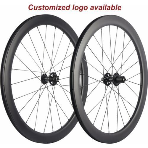 Hot sales 50mm depth Clincher carbon wheels disc brake road bicycle carbon wheelset 25mm width Cyclocross Wheelset