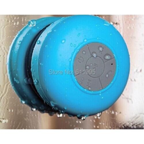 50pcs/lot New Portable Waterproof Shower Wireless Bluetooth Speaker Handsfree Receive Call & Music Suction Phone with Mic