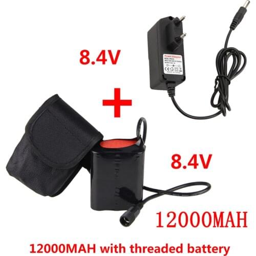 Bike Light Battery 8.4v 12000 mAh Battery Pack for Bike Light with Charger