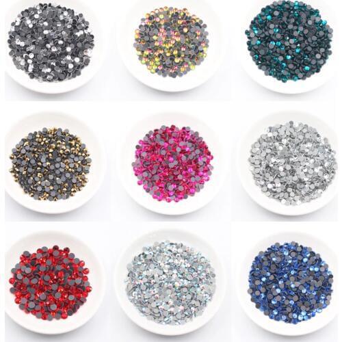 Shine Pink Rose Hot Fix Rhinestones Iron On Rhinestones For Clothes Red SS6 SS10 SS16 SS20 SS30 Glass Crystal AB HotFix Stone