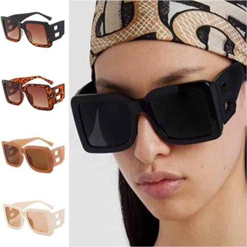 Brand Designer Sunglasses Women Persoanlity Sun Glases Anti-UV Spectacles Oversize Frame Eyeglasses Square Adumbral Goggle A