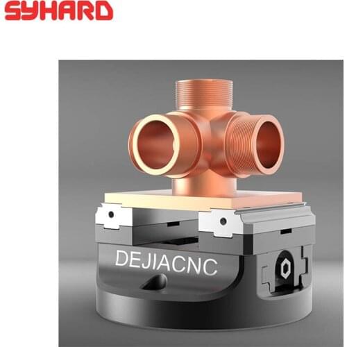 Self-centering 5 Shafts Vise 4 Shaft Bridge Plate Fixture Tool Sawtooth 45° For CNC Machine