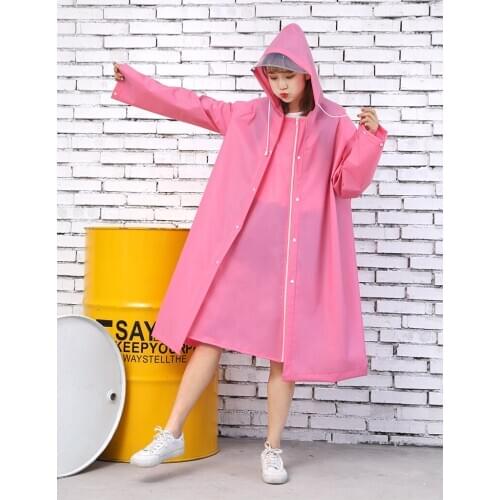 Long Adult Outdoors Raincoat Plastic Cycling Motorcycle Women Raincoat Waterproof With Hood Hiking Yagmurluk Women Coats BE50rc