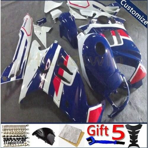 Custom Body Kit motor panels For CBR600F3 1995 1996 CBR600 F3 95 96 ABS plastic motor Fairing kit blue white