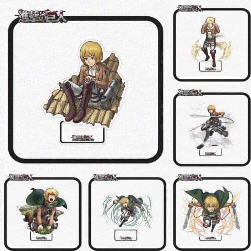 2021 Hot Anime Attack On Titan Eren Levi Rivaille Acrylic Stand Figure Desktop Decoration Collection Model Toy Cosplay Doll Gift