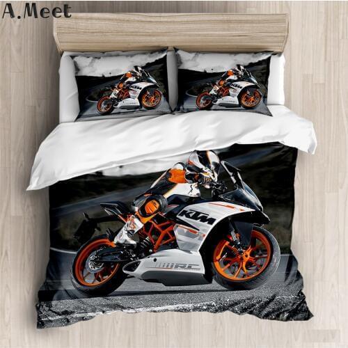 Motorcycle Bedding Sets Motorcycle Duvet Cover Bed Set NO Bed Sheet Housse Couette Literie Copripiumone Con Motocykl Single King