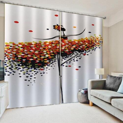 Photo beauty curtains 3D Blackout Curtains For Living room Bedding room Drapes Cotinas para sala personality curtains