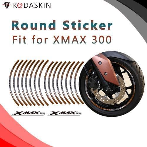 KODASKIN Motorcycle 2D Emblem Round Sticker Decal Big Wheel Rim for XMAX 300
