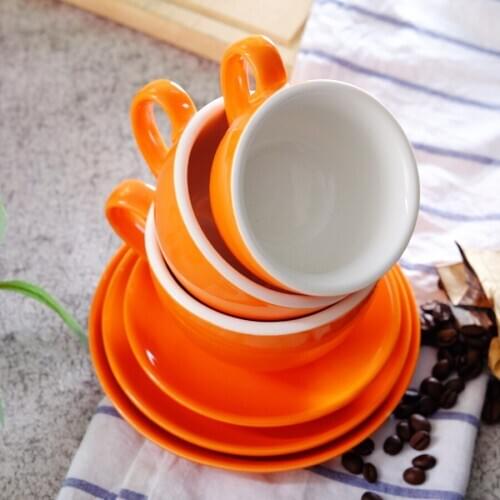 Ceramic Coffee Cup Set Handmade Japanese Retro Jingdezhen Porcelain Tea Set Filizanki Do Kawy Reusable Coffee Cup Latte HH50BD