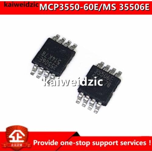 Kaiweikdic New imported original MCP3550-60E/MS 35506E MSOP8 ADC analog to digital converter IC Integrated circuit