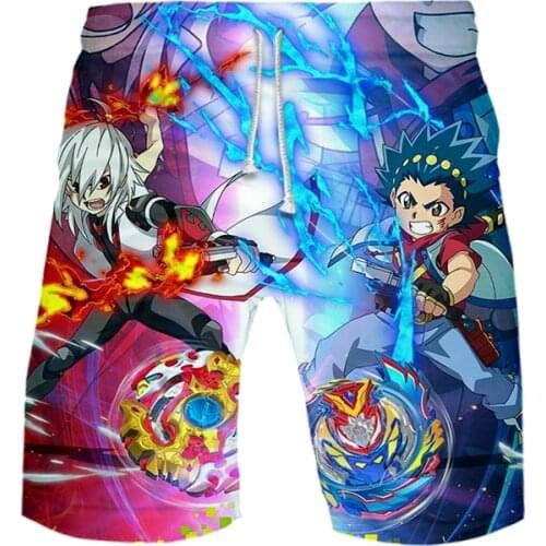 Cool Novelty Beyblade Burst Evolution Swimwear Shorts Trunks Quick Dry Beach Board Shorts Mens Running Sports Swimming Pants
