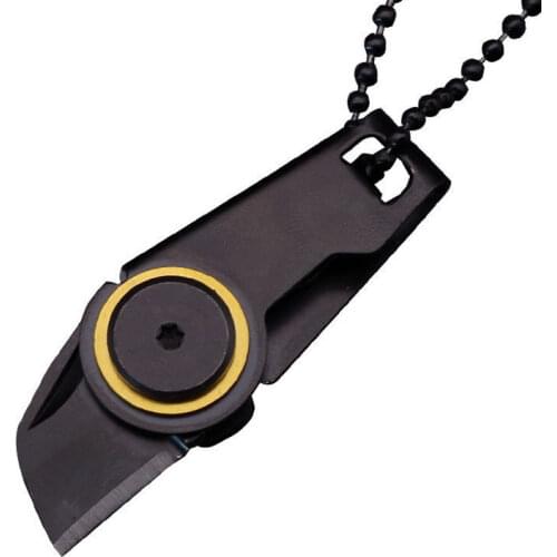 Portable Creative Mini Zipper Keychain Knife Outdoor Survival Emergency Tool Unboxing Foldable Stainless Steel EDC Key Ring