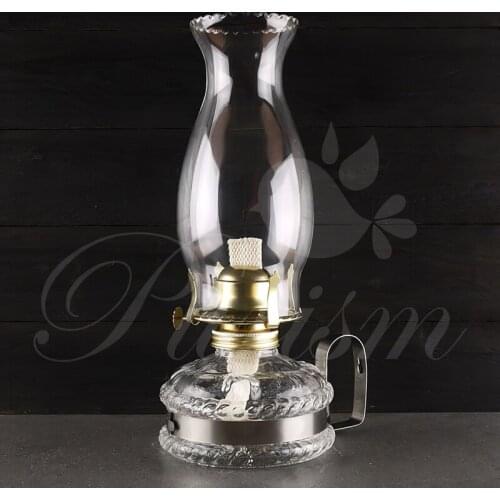 Transparent Vintage Glass Kerosene Lamp Classic Smokeless Lantern Mantelpiece Oil Lamp Home Decoration Night light for camping