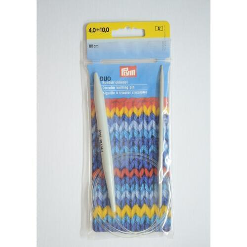 Germany Prym ring needle,knitting needle,211884,Knitting pins,Circular KnittingPins,4.0mm aluminum,10.0mm plastic,80cm,patchwork