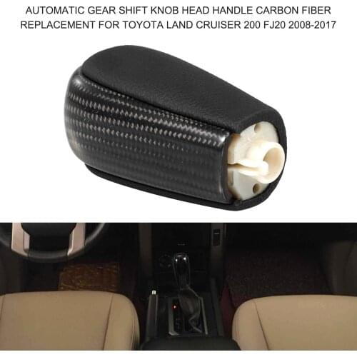 Automatic Gear Shift Knob Head Handle Carbon Fiber Replacement for Toyota Land Cruiser 200 FJ20 2008-2017 Car Accessories