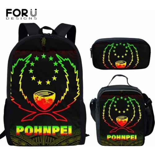 FORUDESIGNS School Bag for Kids Primary School Pohnpei Polynesian Samoan Tribal Print New Trend Girls Casual Shoulder Backpacks