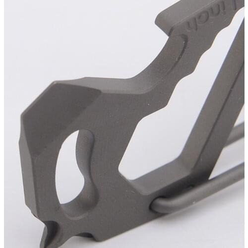 Titanium Alloy Spring Backpack Clasps Climbing Carabiners Clip Camping Bottle Hooks Multifunctional EDC Keychain