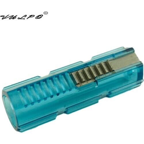 VULPO Strengthening nylon 7 steel teeth piston blue transparency for Airsoft AEG Gearbox View 2/3 Hunting Accessories