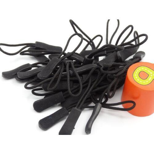 Zipper Pulls Cord Rope Ends Lock Zip Clip Buckle Black For Paracord Accessories/ Backpack/Clothing
