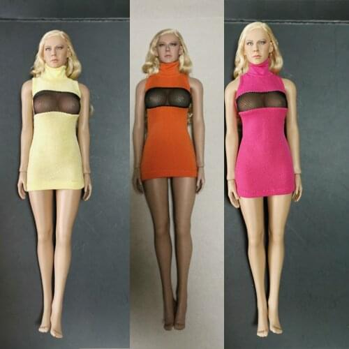 1/6 Scale Female Sexy Cut-out Skirt Woman Dress Hollow Out Chest For 12 Inch TBL HT Action Figure