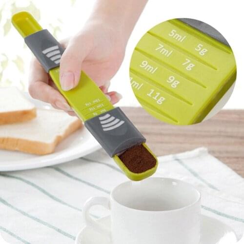 1 pcs Measure cup Double End Eight Stalls Adjustable Scale Measuring Spoons Metering Spoon baking tool Kitchen accessories