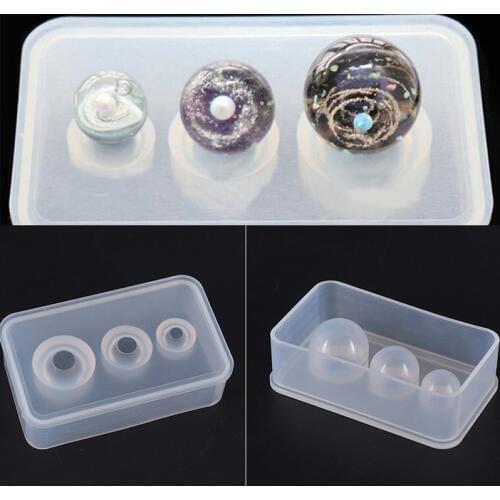 1pc Silicone Mold Ball Style Craft DIY Jewelry Making Universe Ball Shpe Epoxy UV Resin Molds For Jewelry Cake Decoration