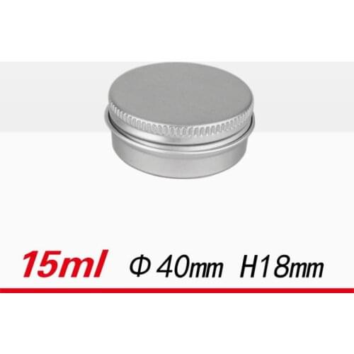 10PCS 15g Empty Aluminum Cream Jar can Container Lip Balm Tin Nail Derocation Refillable Bottle Screw Thread for Cosmetic sample
