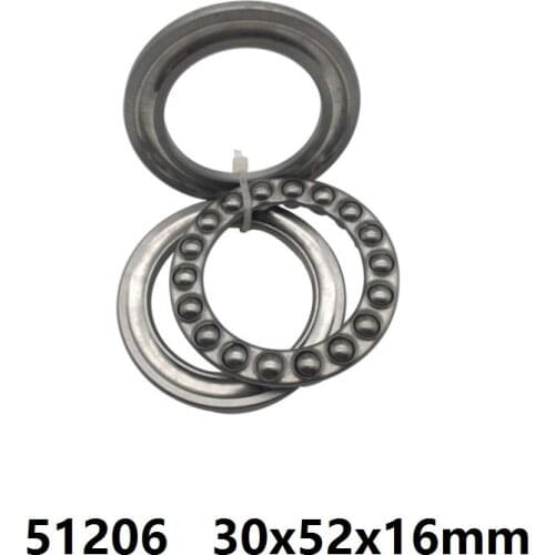 10pcs 51206 Axial Ball Thrust Bearing plane thrust ball bearing 30x52x16 30*52*16 mm