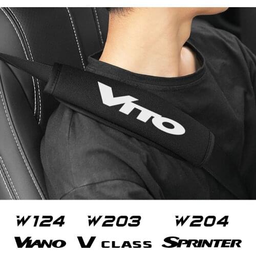 Car Shoulder Cover Seat Belt Pad Strap For Mercedes W124 W203 W204 VITO Sprinter Viano V-Class R-Class Citan Auto Accessories