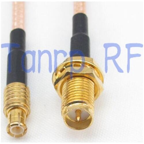 50CM Pigtail coaxial jumper cable RG316 extension cord 20in RP SMA female jack to MCX male plug RF adapter connector